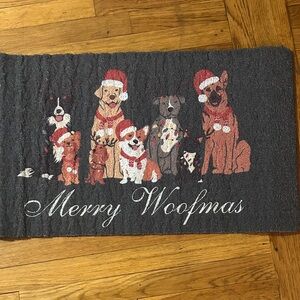 Festive Dog Christmas Doormat